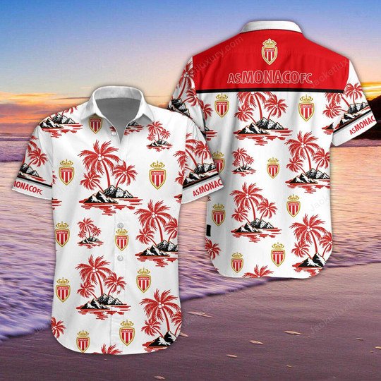 HOT AS Monaco FC Hawaiian Shirt, Shorts