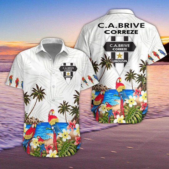 HOT CA Brive parrot Hawaiian Shirt, Shorts
