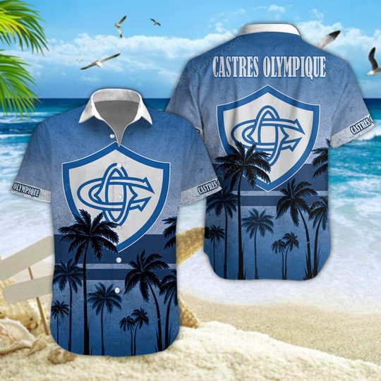 HOT Castres Olympique palm tree Hawaiian Shirt, Shorts