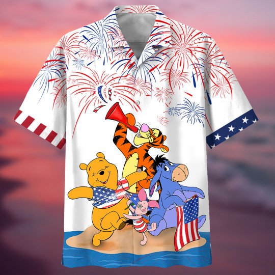 HOT Winnie The Pooh 4Th Of July Hawaiian Shirt