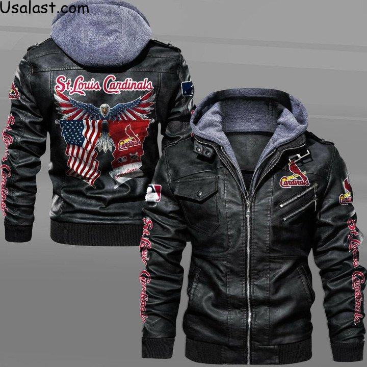 St. Louis Cardinals Eagle American Flag Leather Jacket