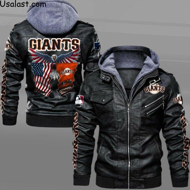 San Francisco Giants Eagle American Flag Leather Jacket