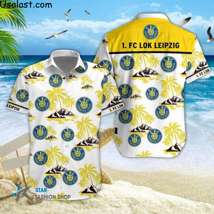 Available FC Lokomotive Leipzig Hawaiian Shirt Beach Short