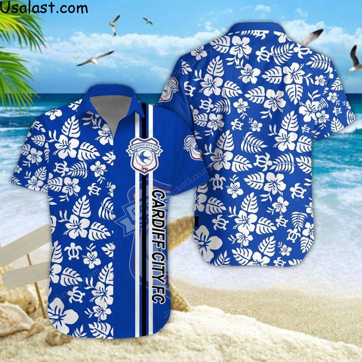 New Trend Cardiff City F.C Tropical Flower 3D All Over Print Shirt