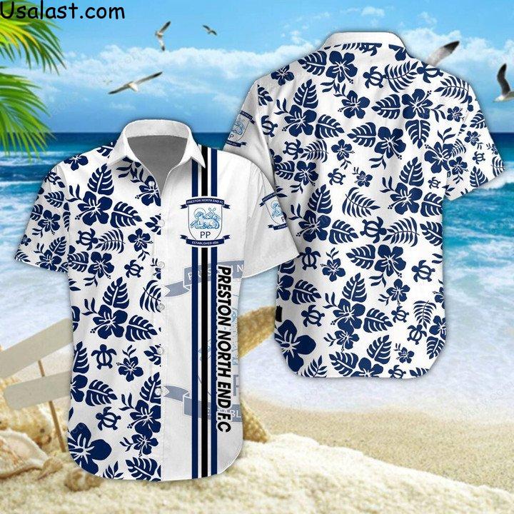 Discount Preston North End F.C Tropical Flower 3D All Over Print Shirt