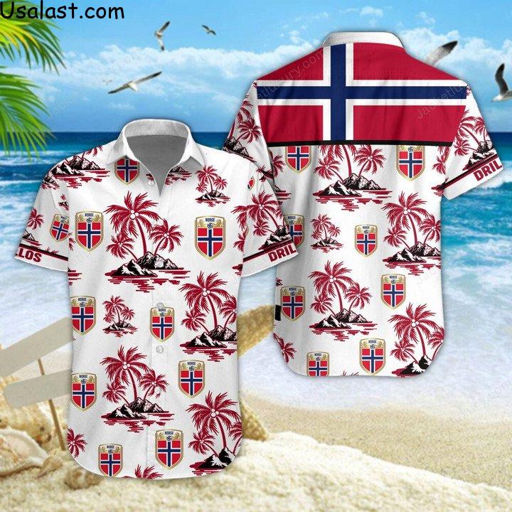 2022 Hot Sale Norway National Football Team Hawaiian Shirt Beach Short