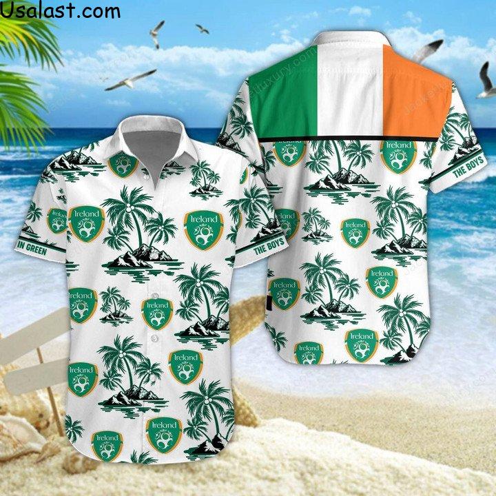 Amazon Republic of Ireland National Football Team Hawaiian Shirt Beach Short