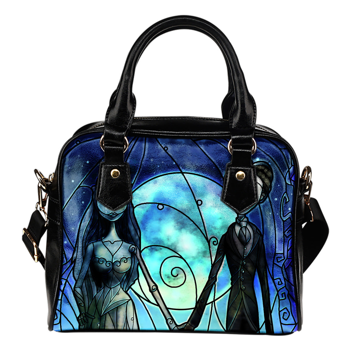 HOT Bride Stained Glass Leather Handbag