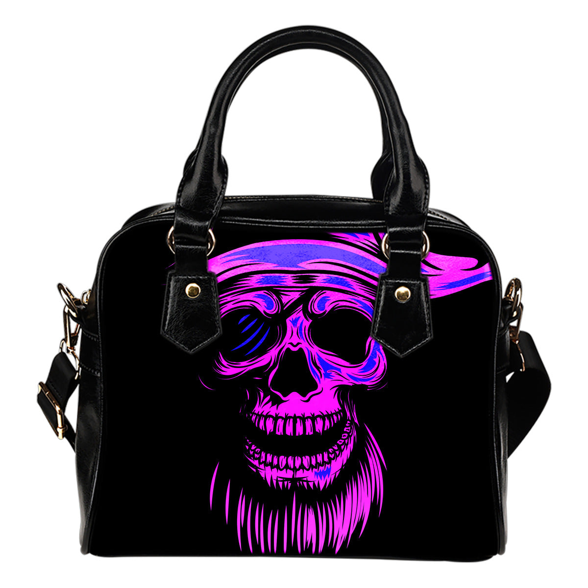 HOT Purple Skull Leather Handbag