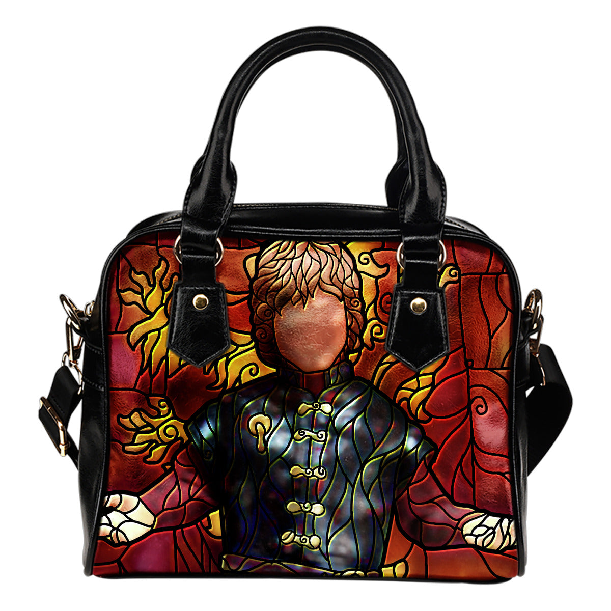 HOT Tyrion Lannister Stained Glass Leather Handbag