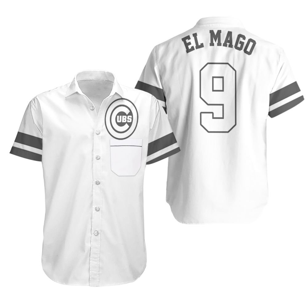 HOT Javier Baez El Mago Chicago Cubs Player White 2019 Hawaiian Shirt
