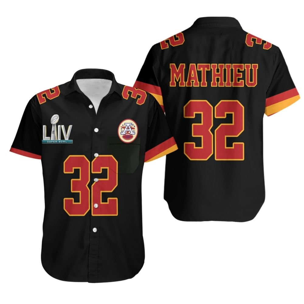HOT Kansas City Chiefs Tyrann Mathieu 32 NFL Black Hawaiian Shirt