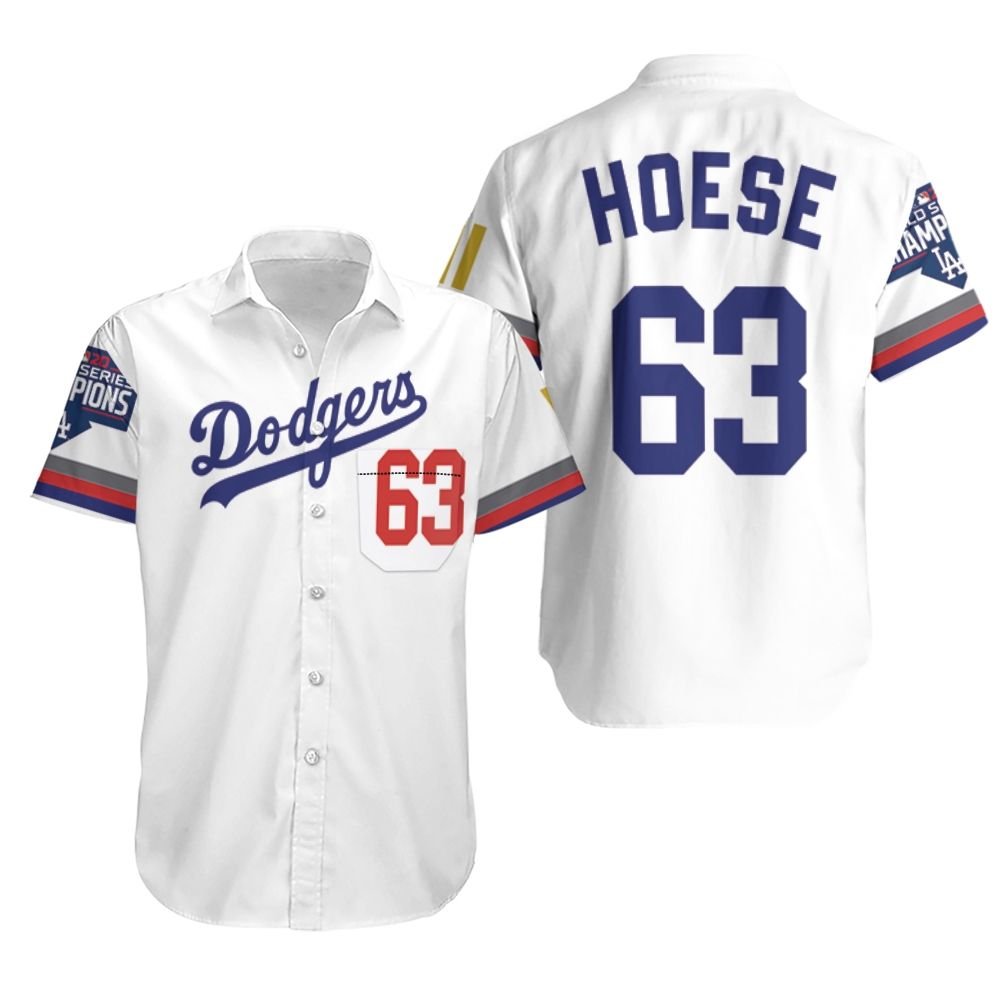 HOT Los Angeles Dodgers Hoese 63 2020 Championship Hawaiian Shirt