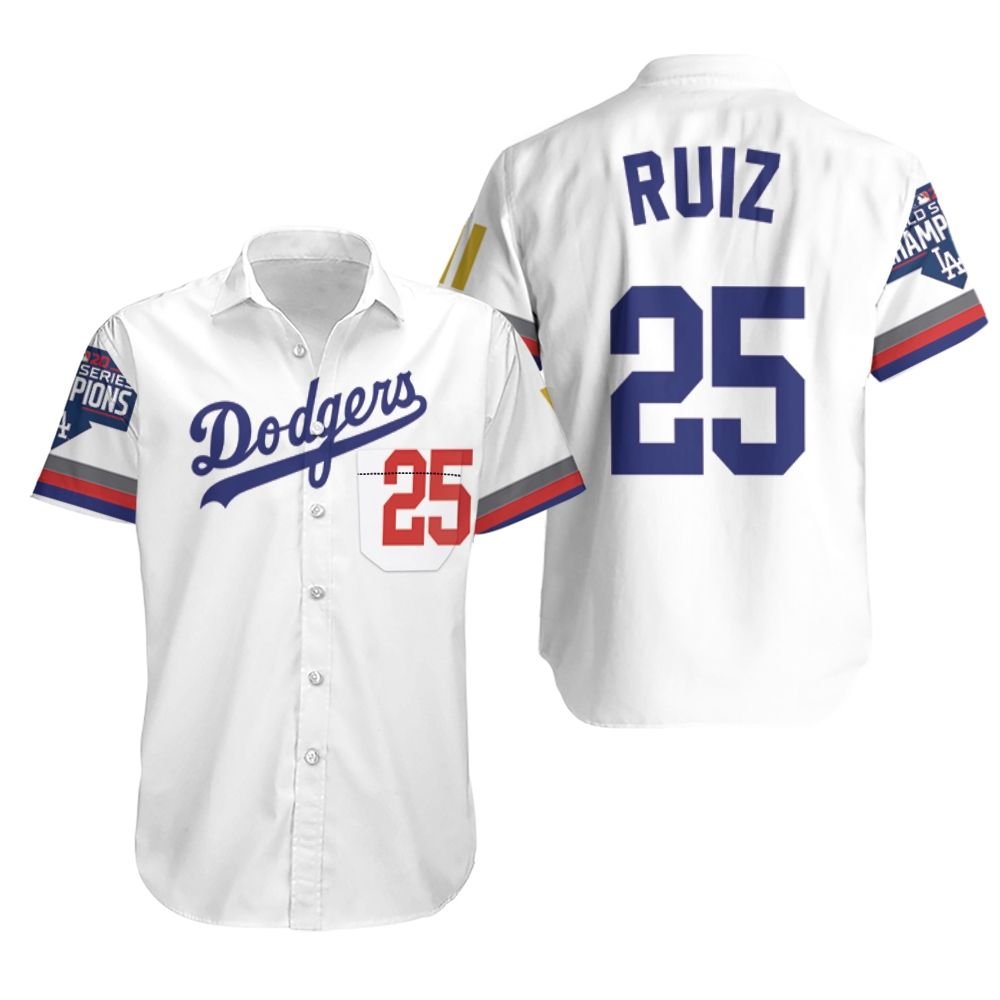 HOT Los Angeles Dodgers Ruiz 25 2020 Championship Hawaiian Shirt