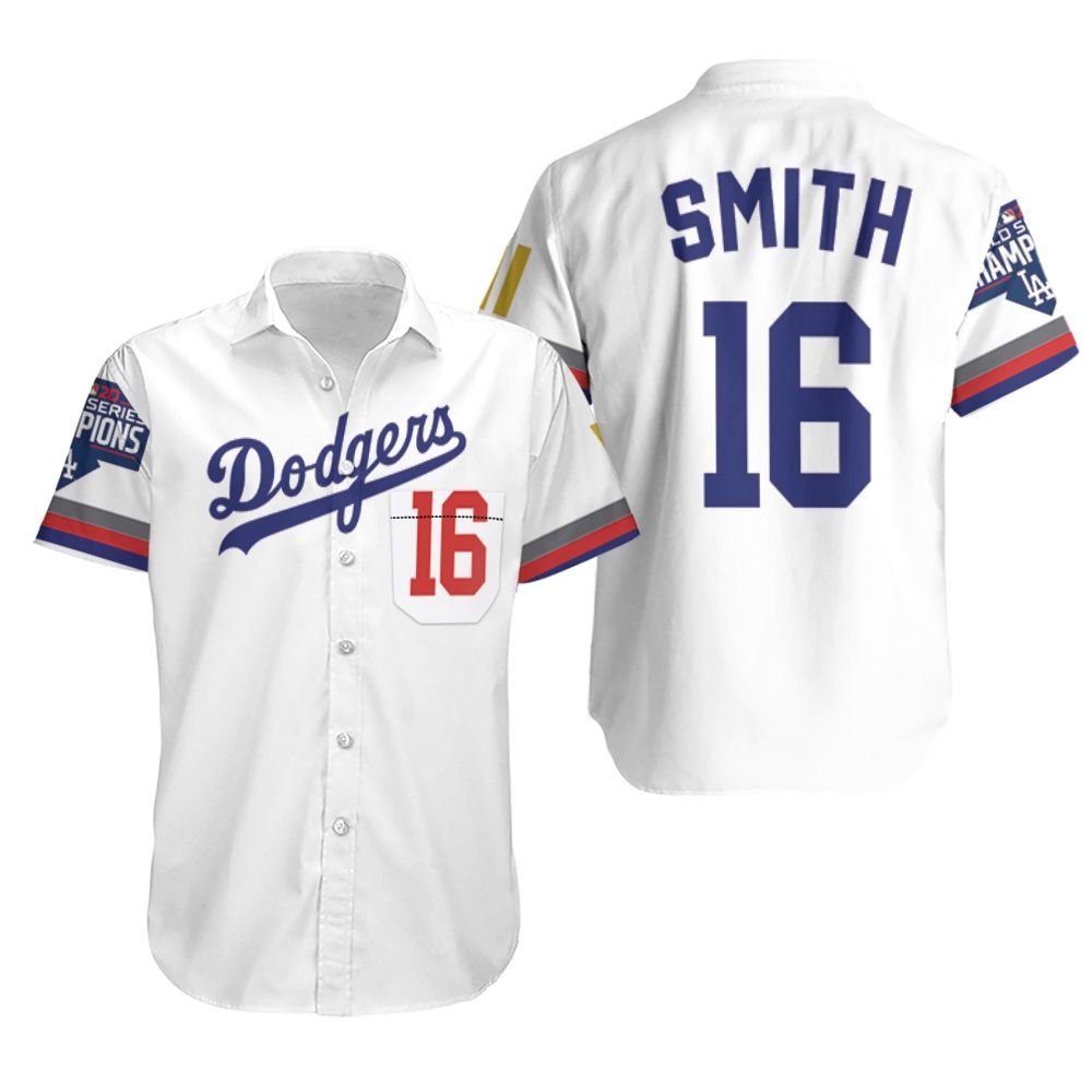 HOT Los Angeles Dodgers Smith 16 2020 Championship Hawaiian Shirt