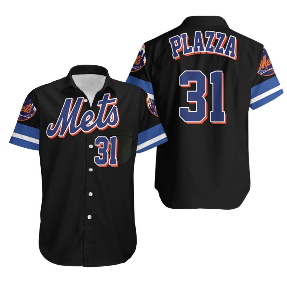 HOT Mike Piazza New York Mets Black 2019 Hawaiian Shirt
