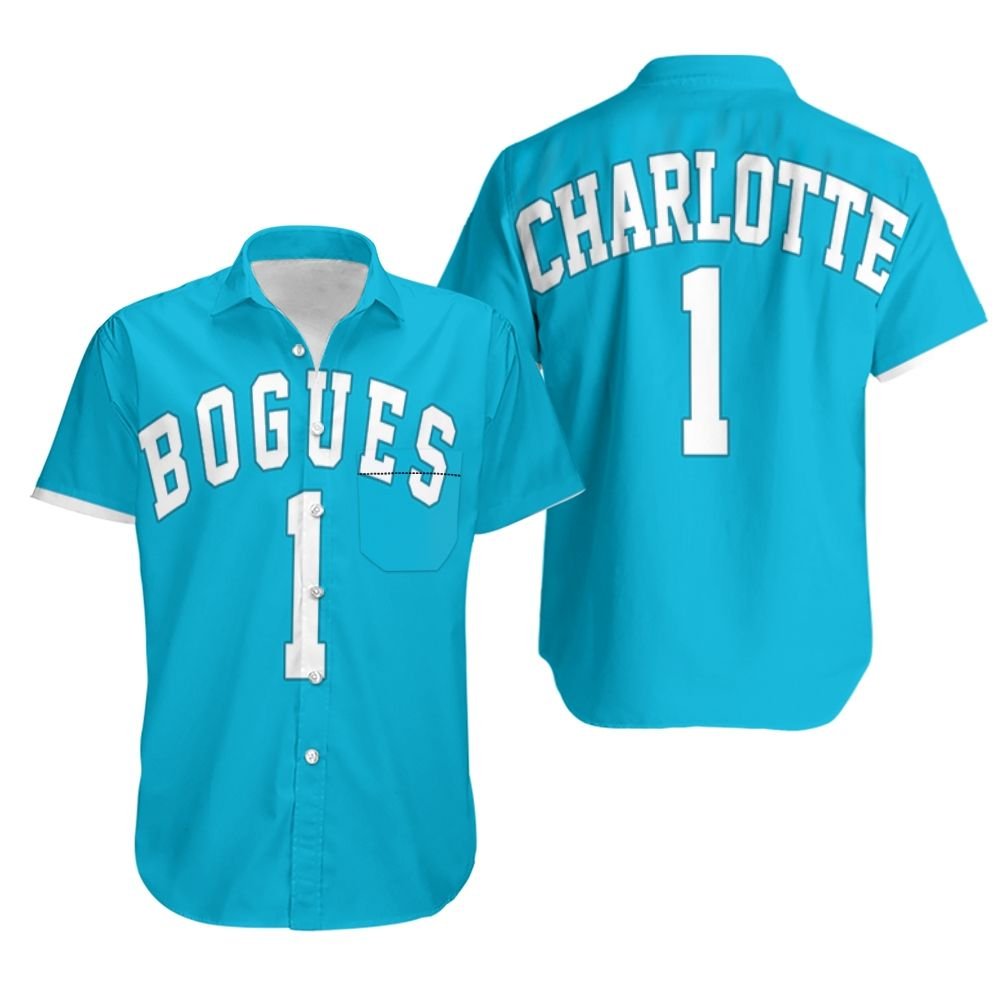 HOT Muggsy Bogues Charlotte Hornets 1992-93 Hawaiian Shirt