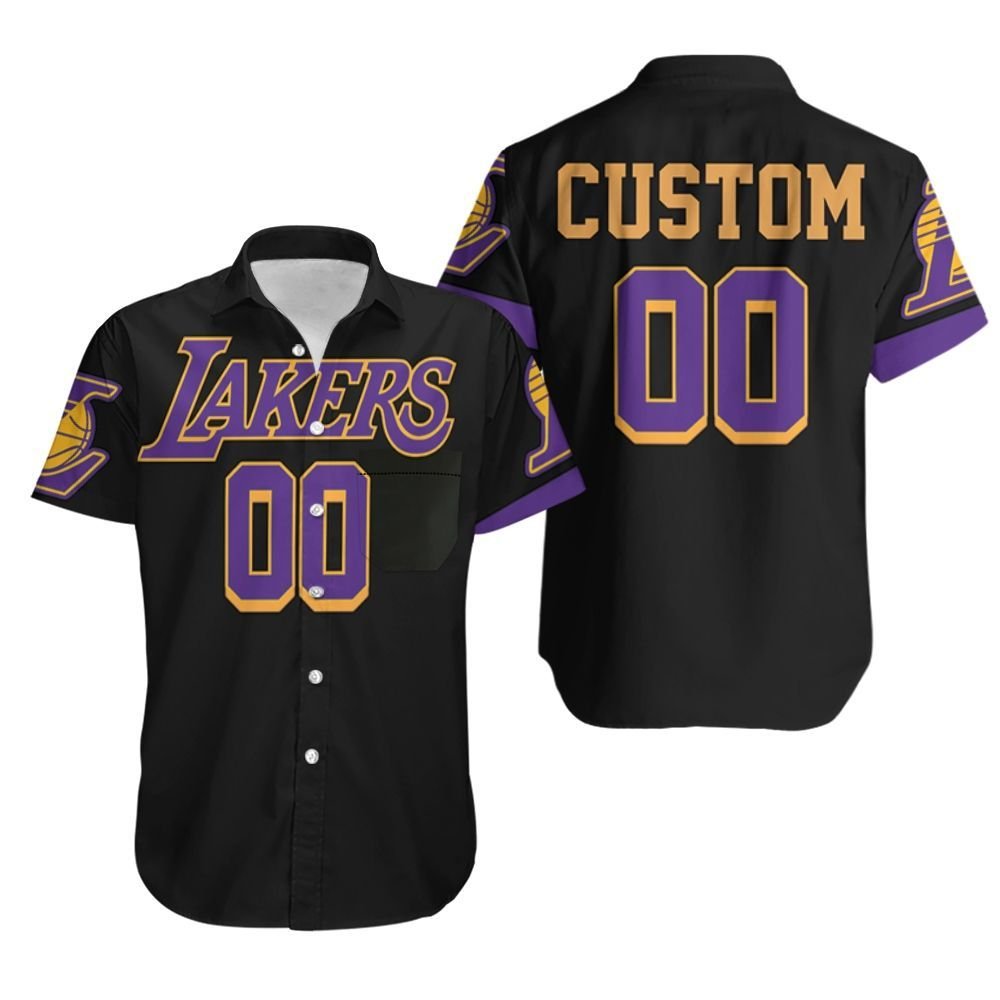 HOT Personalized Los Angeles Lakers 2020-21 Custom Black Hawaiian Shirt