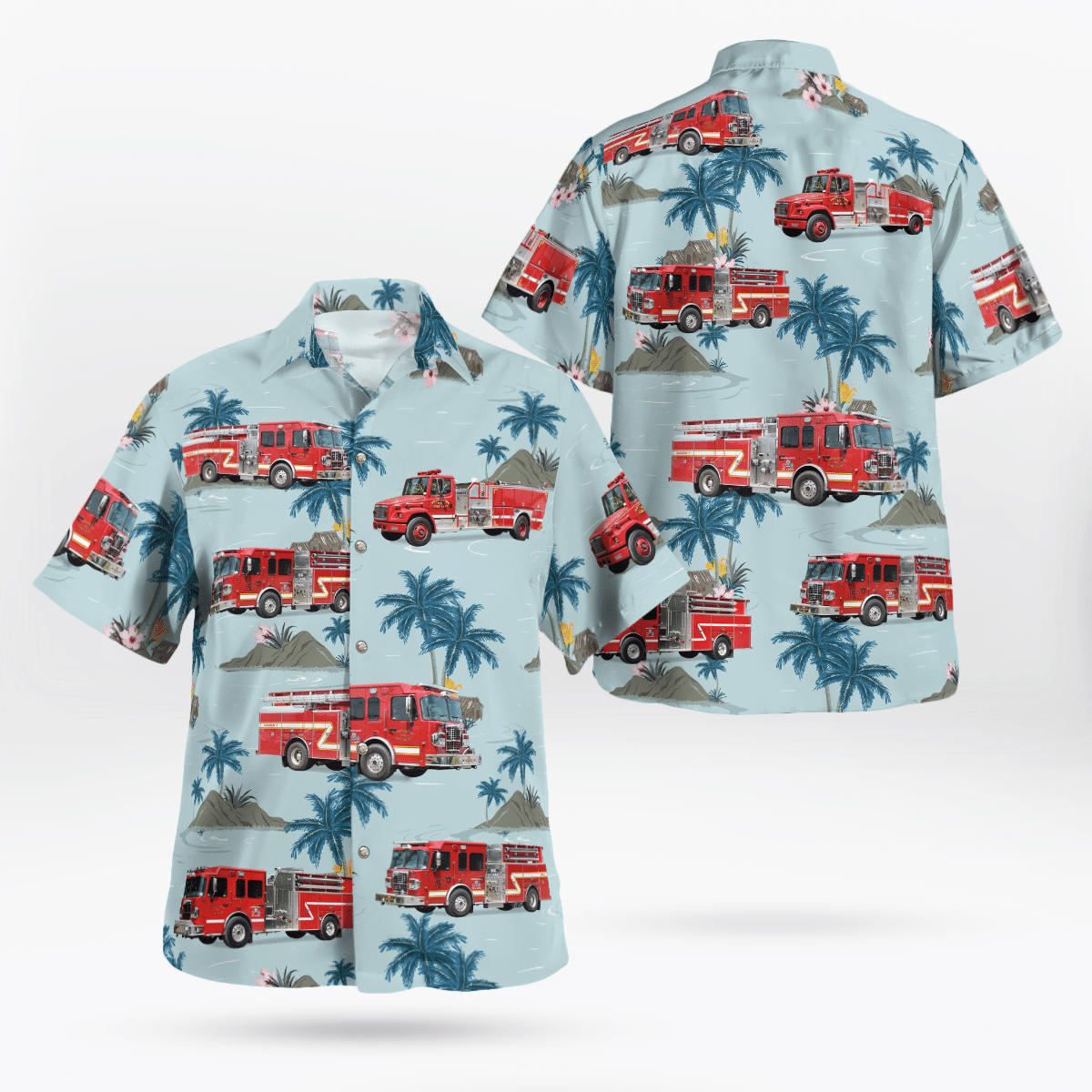 HOT Huddleston Fire Department Hawaiian Shirt