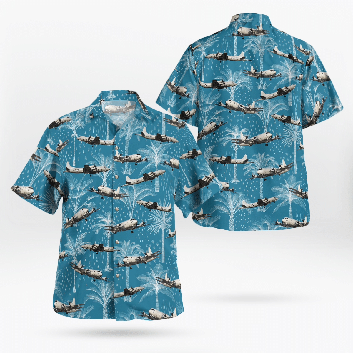 HOT Navy Lockheed P-3 Orion blue Hawaiian Shirt