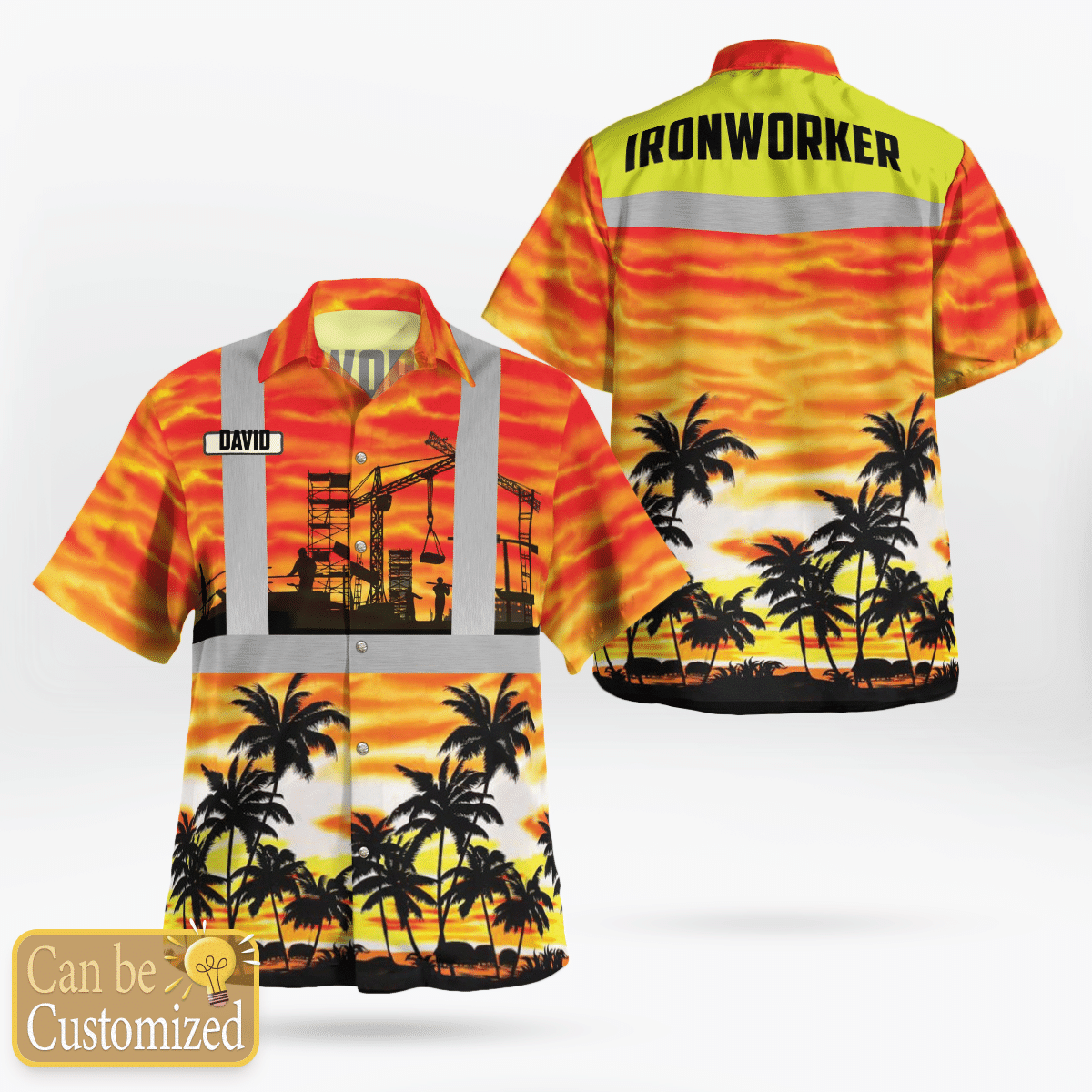 BEST Personalized Ironworker Sunset custom Hawaiian Shirt