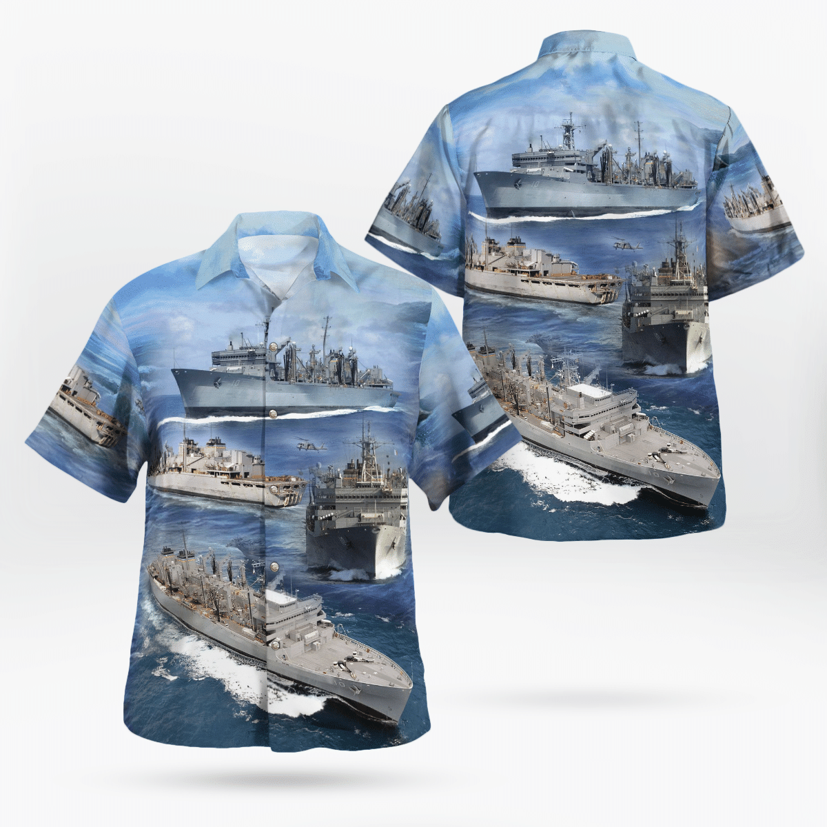 BEST US Navy USNS Bridge T-AOE-10 Hawaiian Shirt