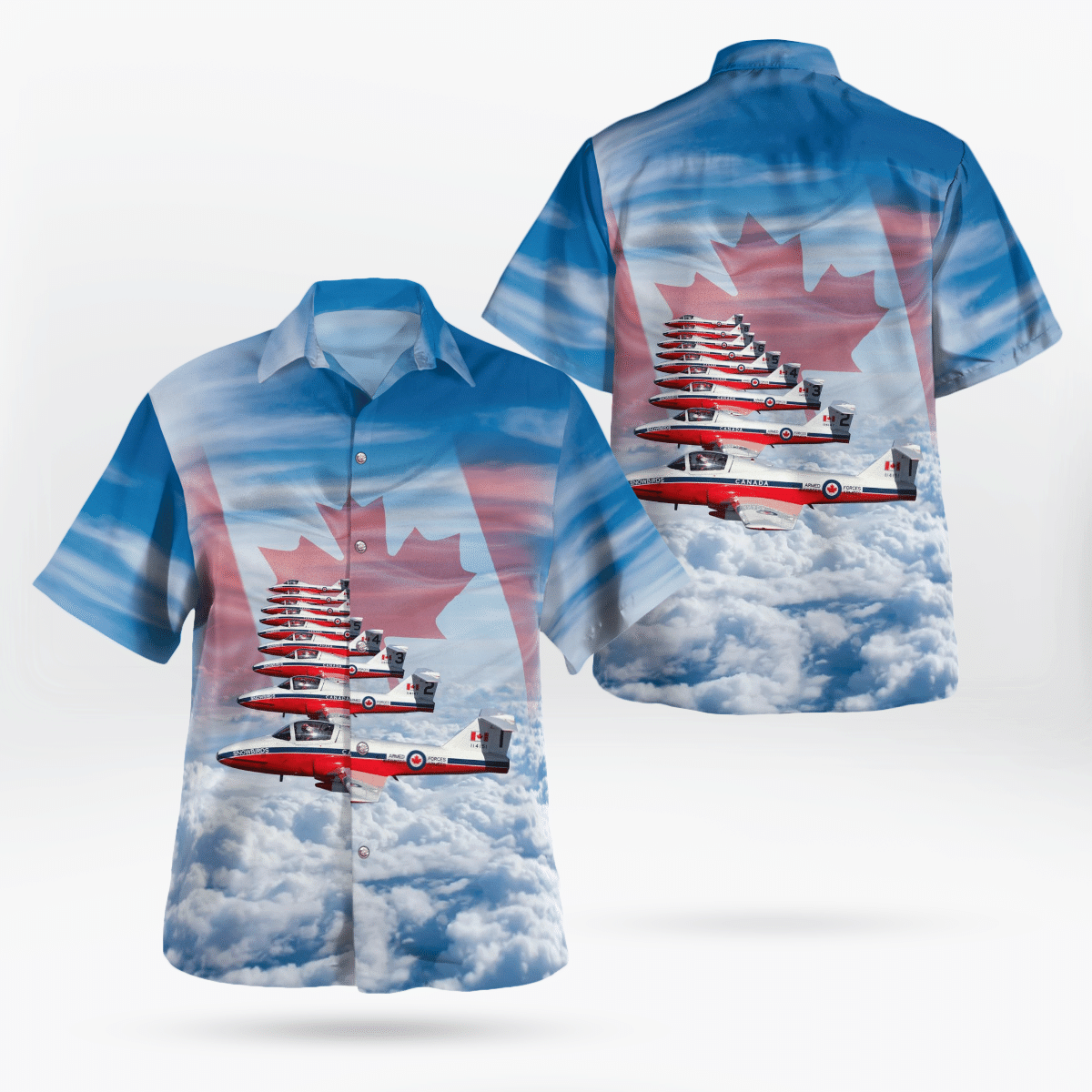 HOT RCAF Canadair CT-114 Tutor Happy Canada Day Hawaiian Shirt