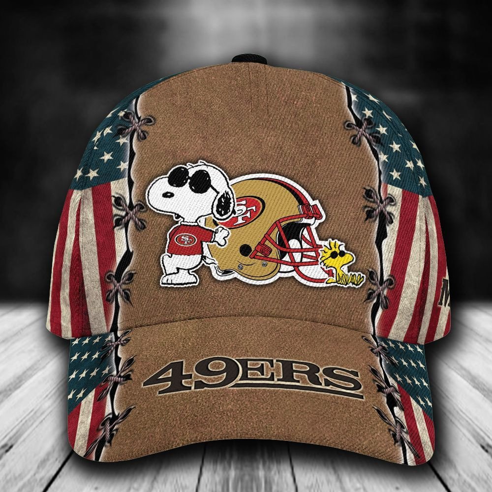 NEW San Francisco 49ers Snoopy Custom name Hat