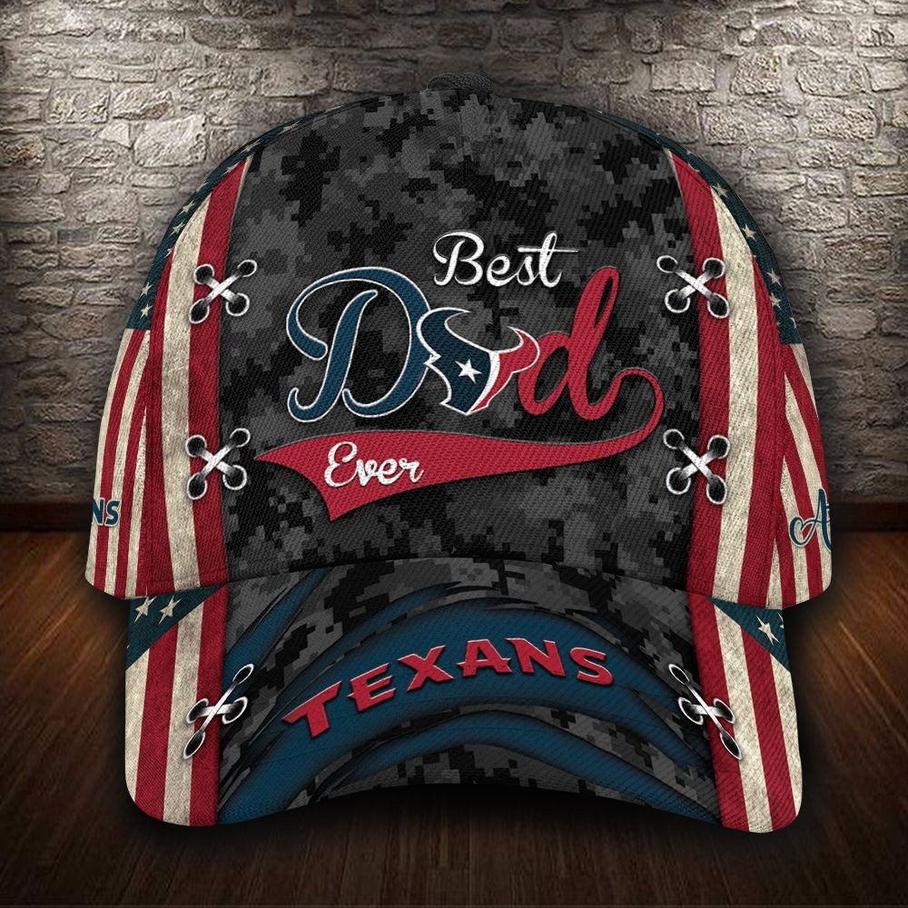 NEW Houston Texans Best Dad Custom name Hat