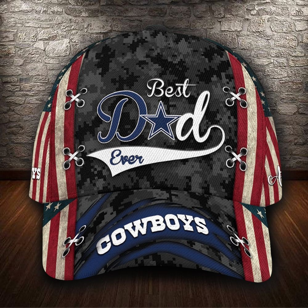 NEW Dallas Cowboys Best Dad Custom name Hat