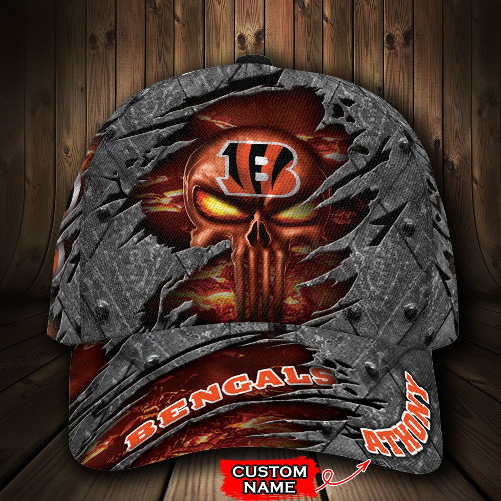 NEW Cincinnati Bengals Classic Custom name Hat Skull Custom name Hat