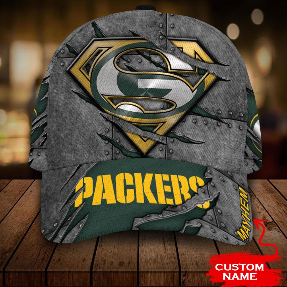 NEW Green Bay Packers Superman Custom name Hat
