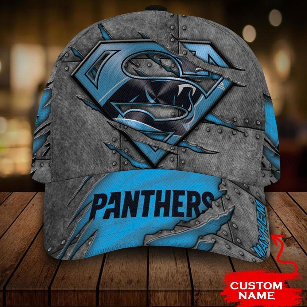 HOT Carolina Panthers NFL Superman Custom name Hat