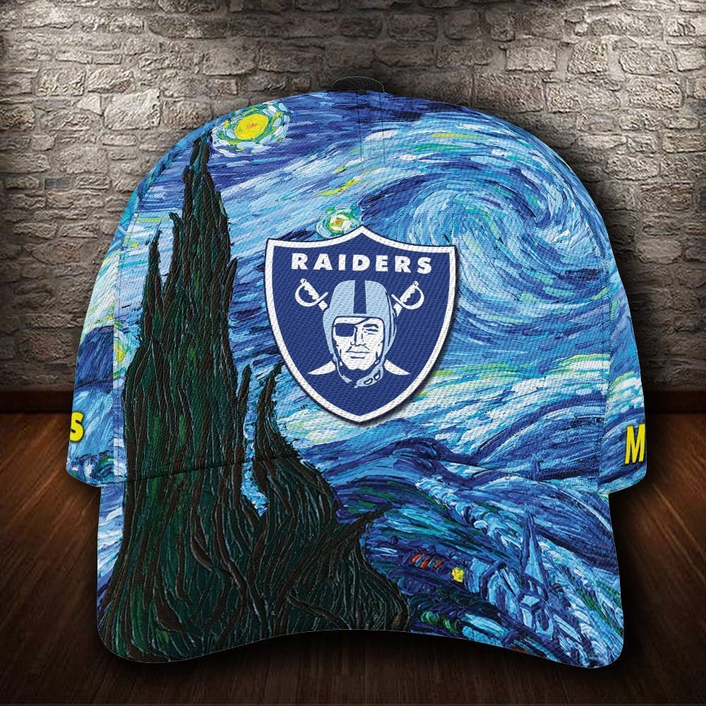 HOT Las Vegas Raiders Van Gogh NFL Custom name Hat