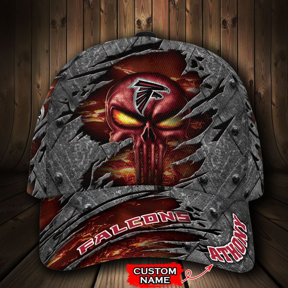 HOT Atlanta Falcons Skull NFL Custom name Hat