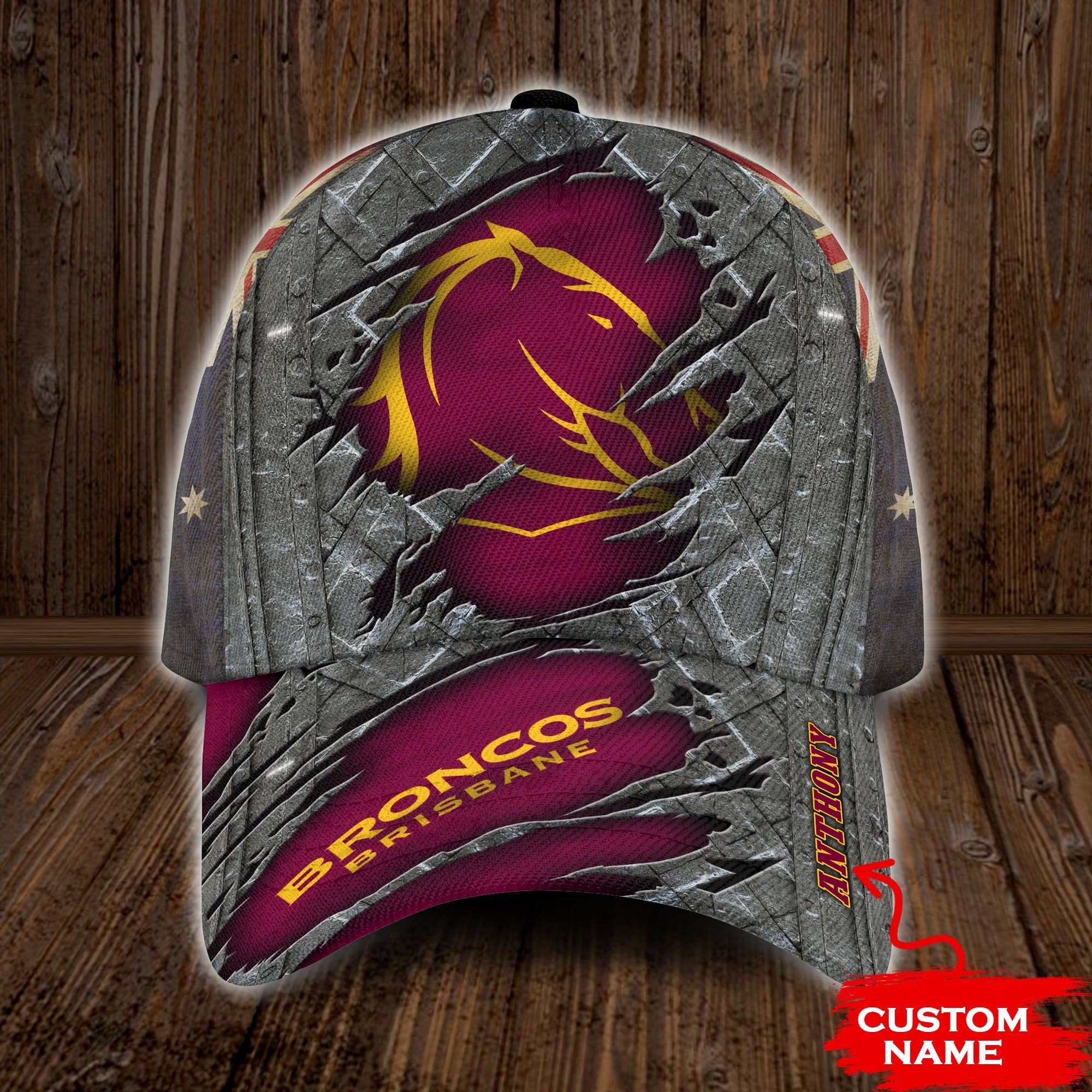 HOT Brisbane Broncos NRL Custom name Hat