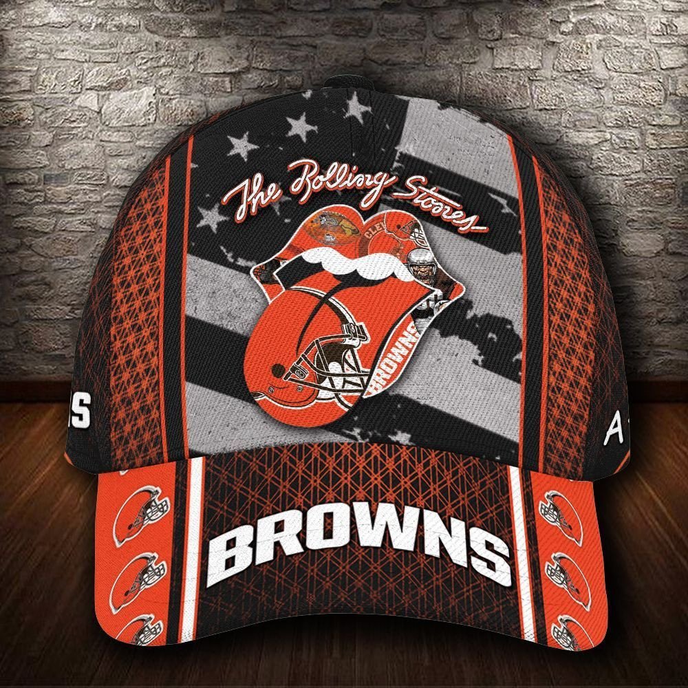 HOT Cleveland Browns The Rolling Stones NFL Custom name Hat