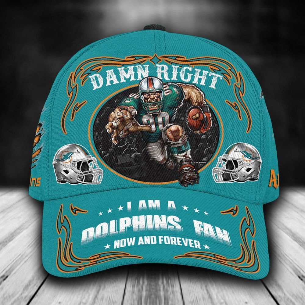 HOT Miami Dolphins Mascot NFL Custom name Hat