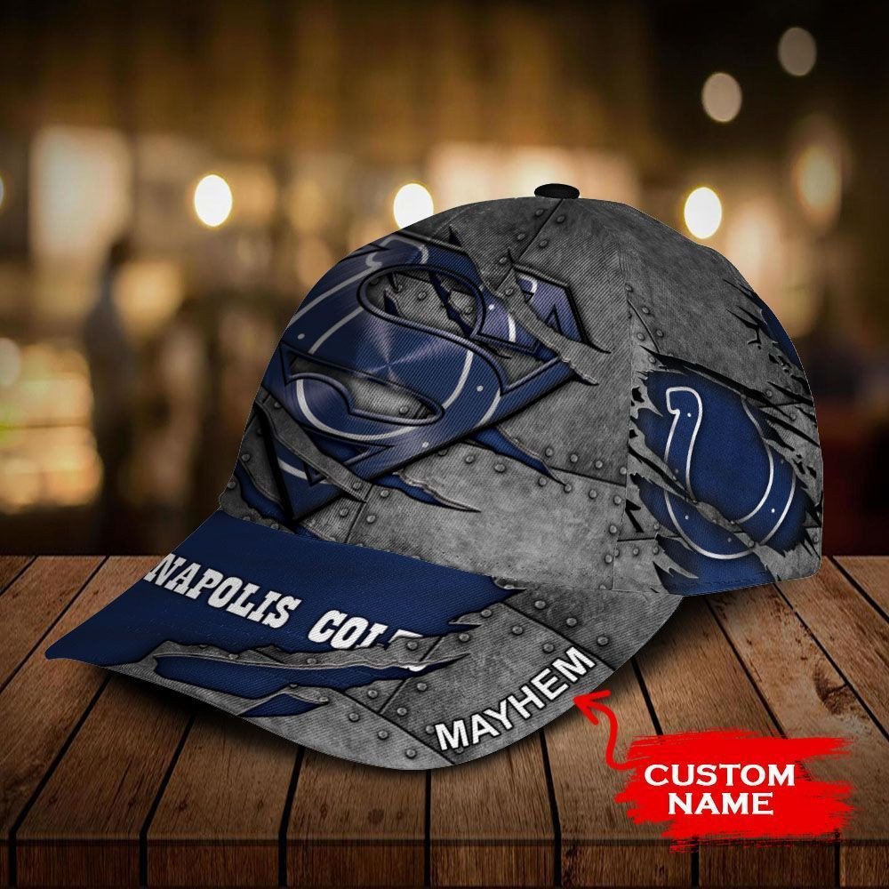 HOT Indianapolis Colts NFL Superman Custom name Hat