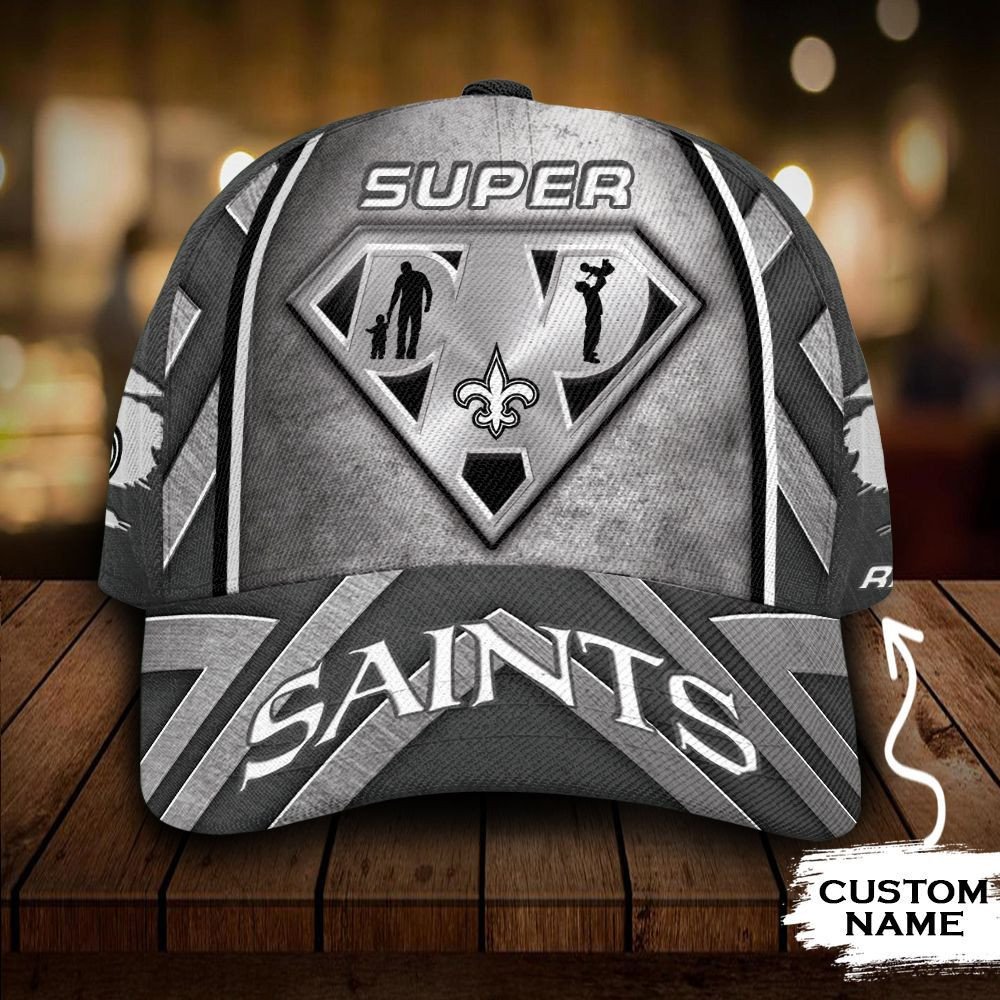 HOT New Orleans Saints NFL Superman Dad Custom name Hat