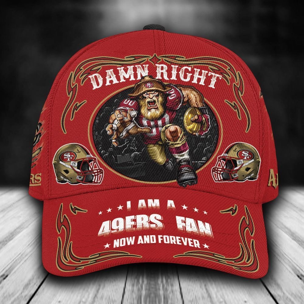 HOT San Francisco 49ers Mascot NFL Custom name Hat