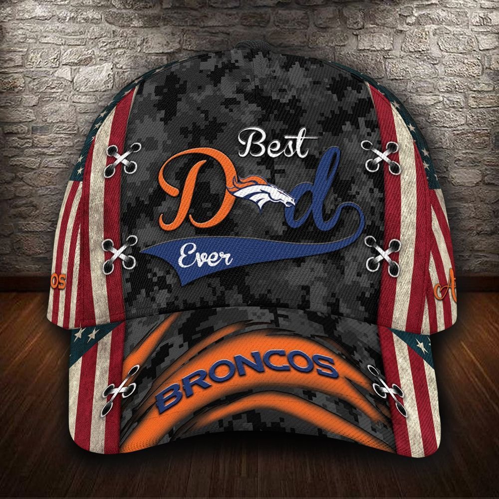 HOT Denver Broncos Best Dad NFL Custom name Hat