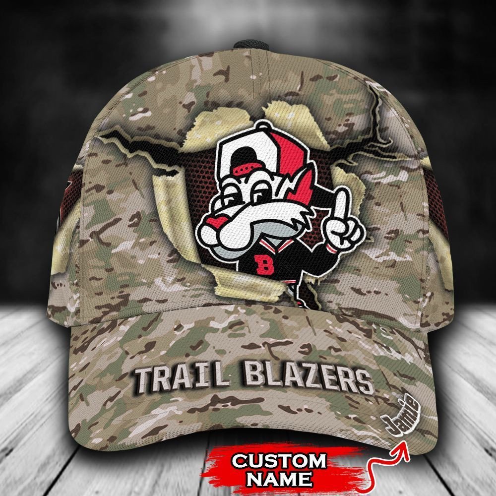 HOT Portland Trail Blazers Camo Mascot NBA Custom name Hat