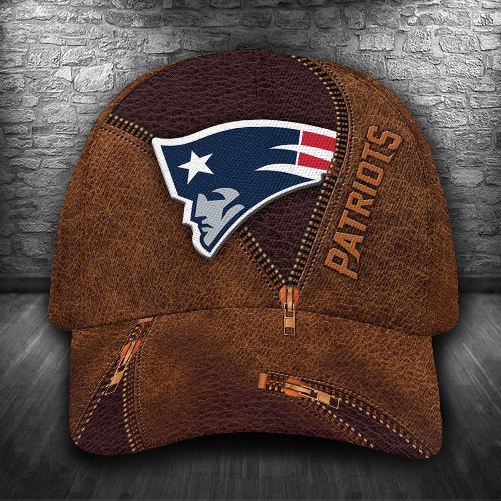 BEST Personalized New England Patriots Zipper brown custom Hat