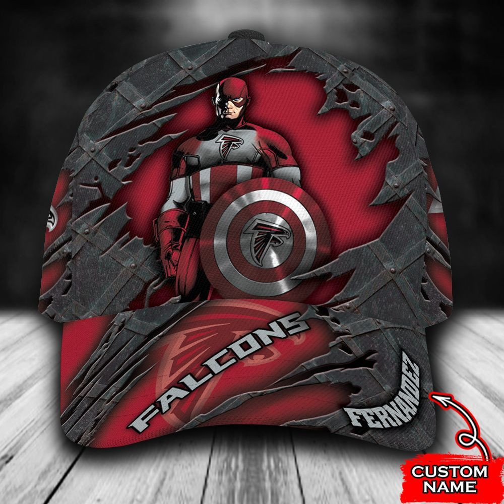 BEST Personalized Atlanta Falcons Captain America custom Hat