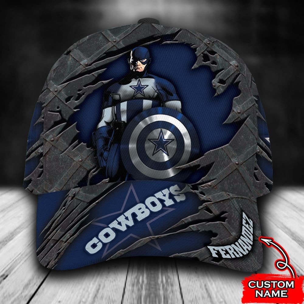 BEST Personalized Dallas Cowboys Captain America custom Hat