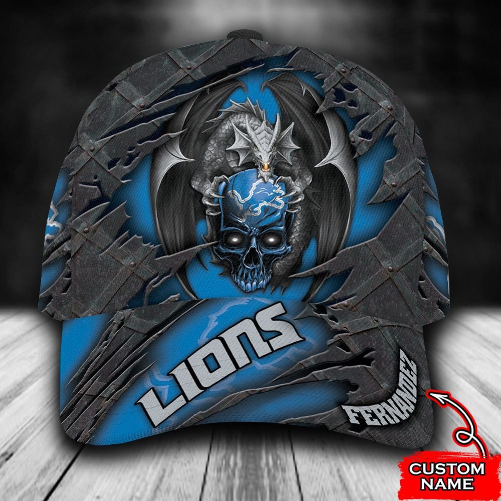 BEST Personalized Detroit Lions Dragon custom Hat
