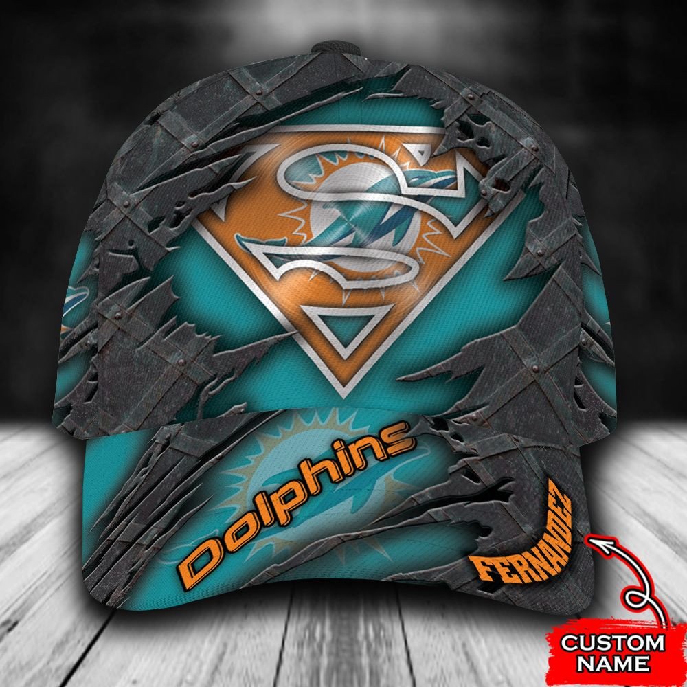 BEST Personalized Miami Dolphins Superman custom Hat