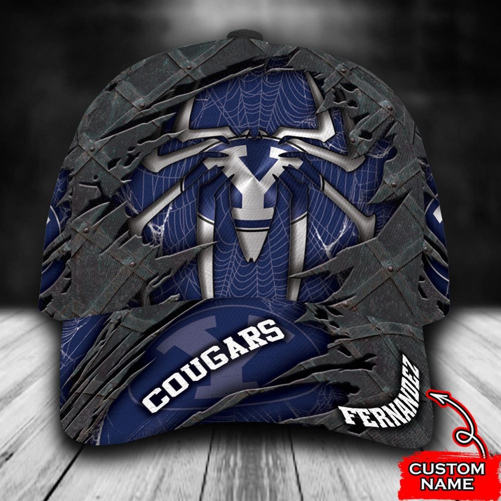 BEST Personalized BYU Cougars Spiderman custom Hat
