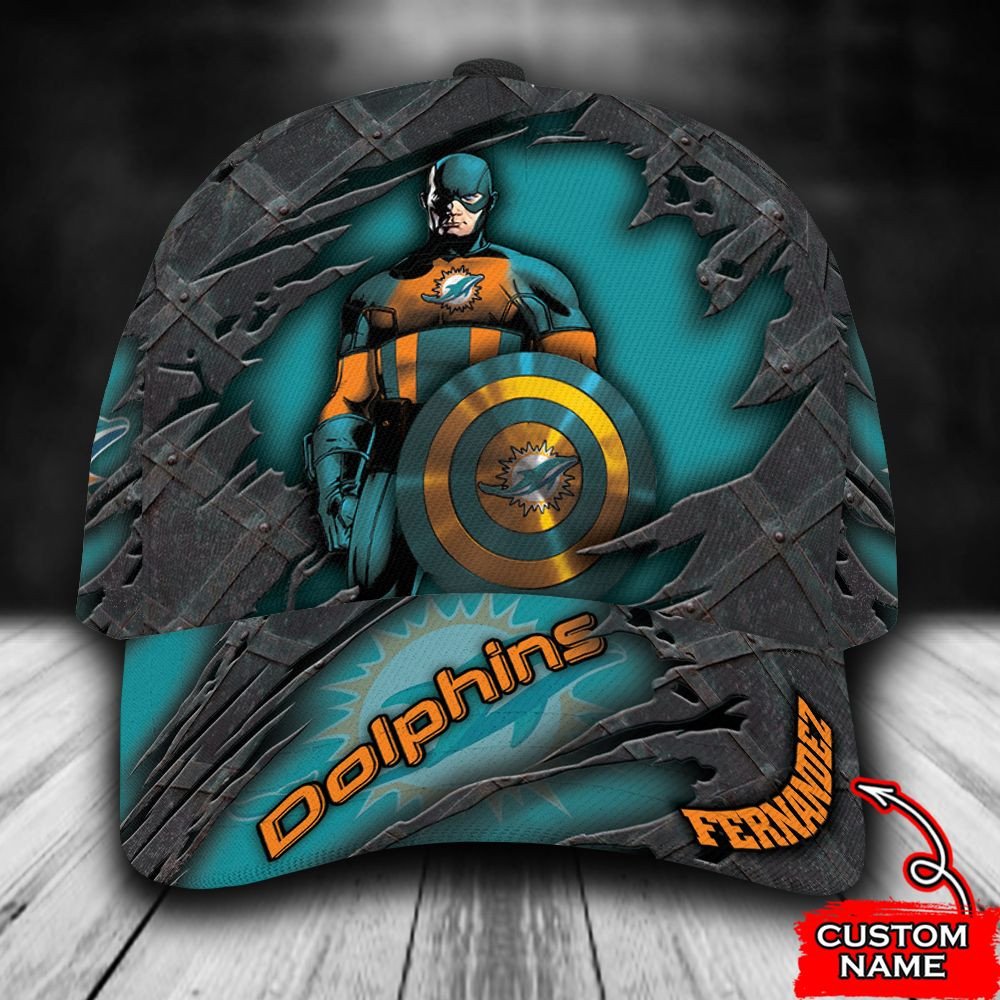 BEST Personalized Miami Dolphins Captain America custom Hat